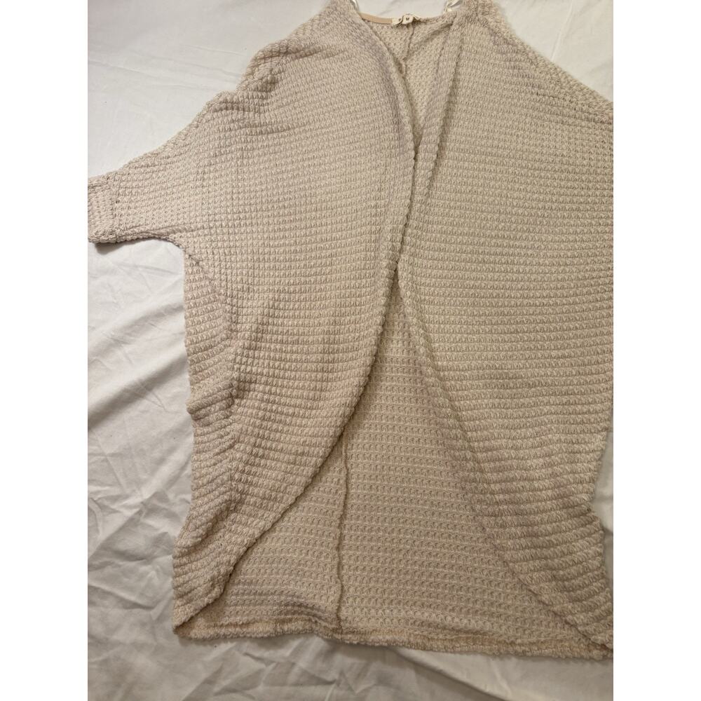 ROLLA COASTER beige MEDIUM open Front Knit Lightweight Cardigan